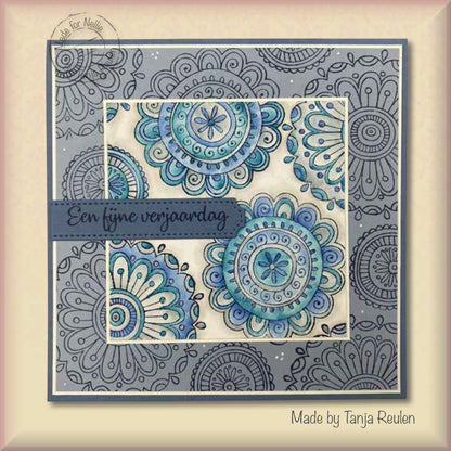 Nellie's Choice Clear Stamp Mandalas Paisley Flower 2