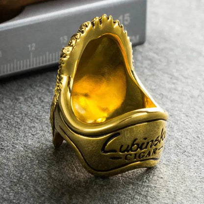 Portable Multifunctional Gothic Gold Ring Cigar Holder