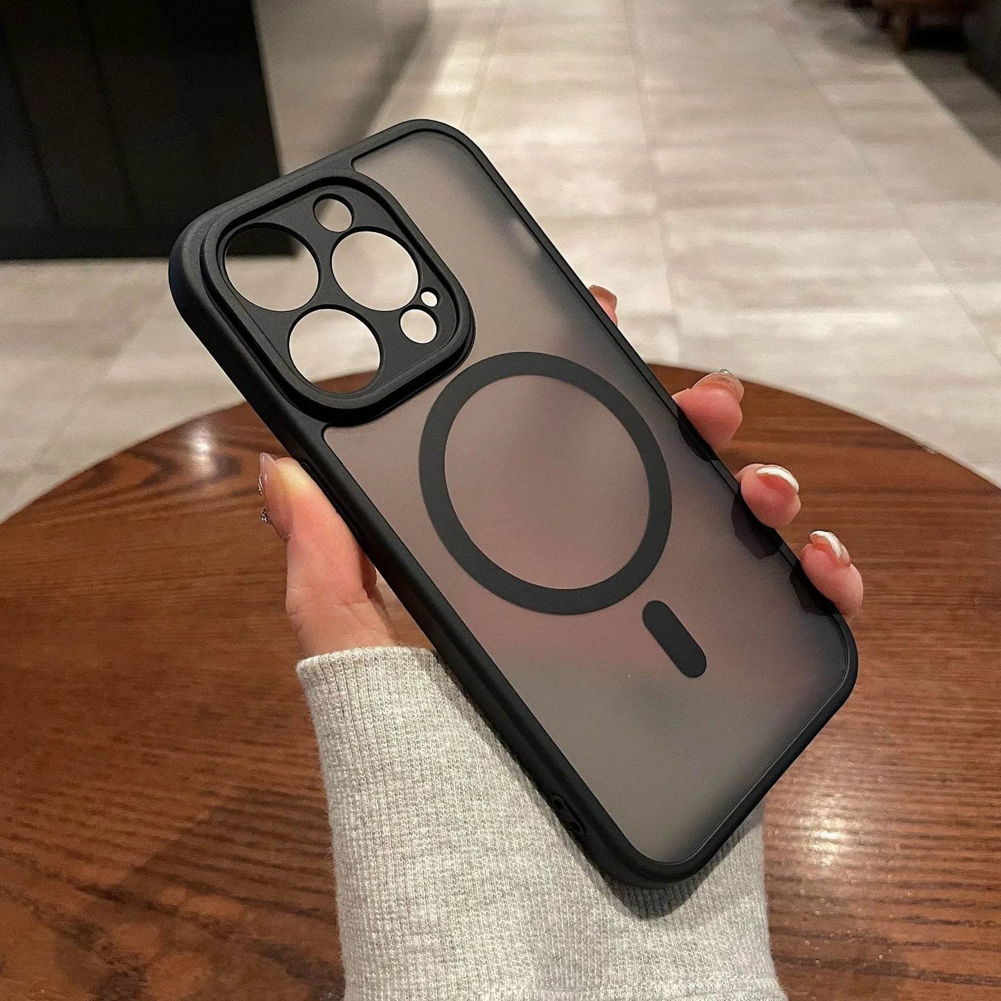 Coque de téléphone magnétique à chargement sans fil