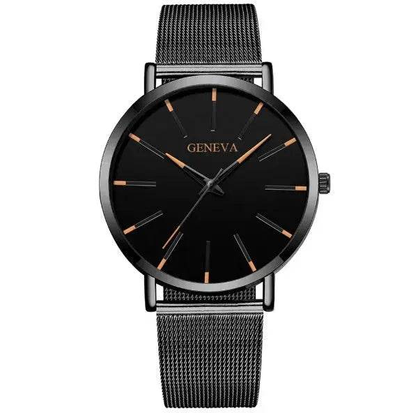 Montre à quartz avec bracelet en maille
