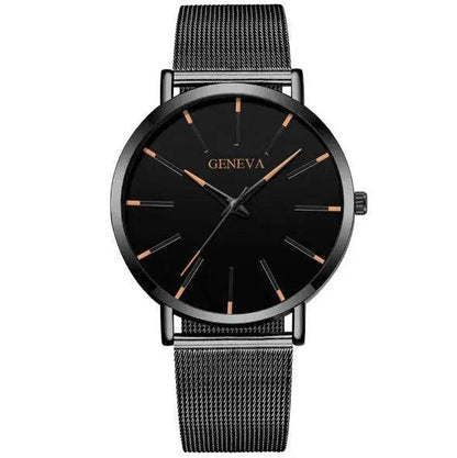 Montre à quartz avec bracelet en maille
