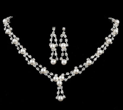 Bride drill pearl necklace wedding Rhinestone Necklace