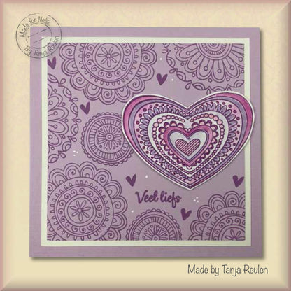 Nellie's Choice Tampon Transparent Mandalas Papillon Paisley