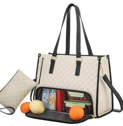 Women Stylish Fashion Commute Office Insulated Work Handbag Lunch Bag