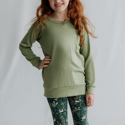 Youth Bamboo Raglan Pullover | Dusty Lilac
