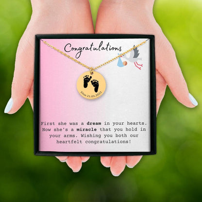 Custom Actual Feet Print Necklace