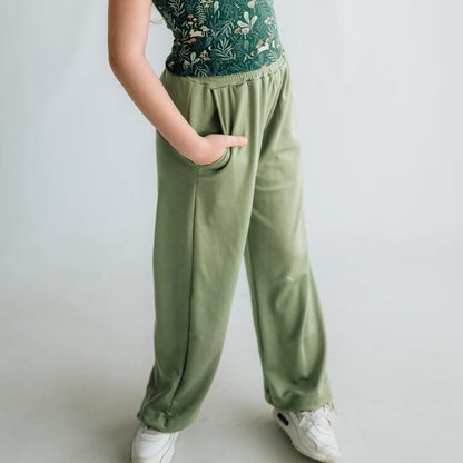 Youth Bamboo Wide Leg Pants | Black