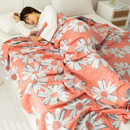 Cotton Four-layer Gauze Towel Blanket Air Conditioning Blanket Thin Duvet