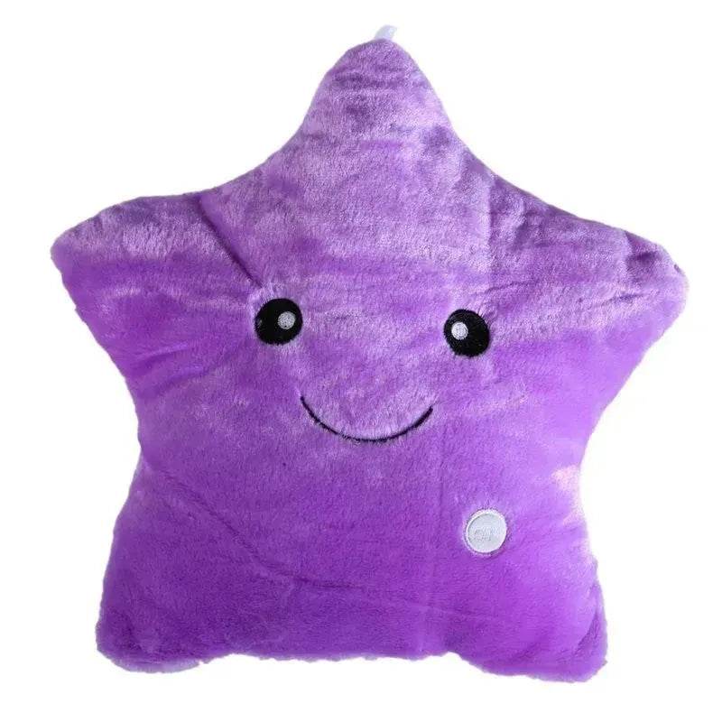 Oreiller Lumineux Unique Étoile Scintillante Design LED Lumière Coussin Coloré Étoiles Peluche Oreiller Jouets Cadeau Pour Enfants Fille