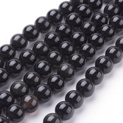 Obsidian Gemstone Bead