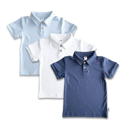 Kids' Bamboo Polo Shirt | Powder Blue