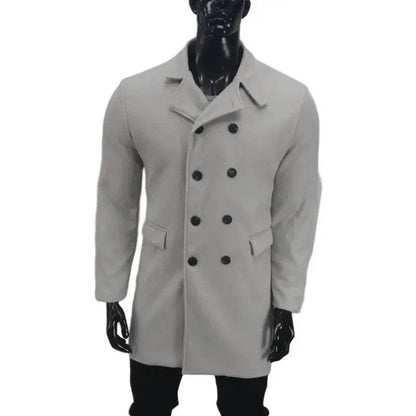 Warm Autumn Winter  Lapel Casual long  Business Coat for Men