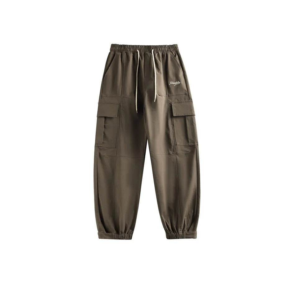 Combinaison Salopette Cargo Homme Coupe Droite Décontractée Large Printemps Automne Rétro avec Poches
