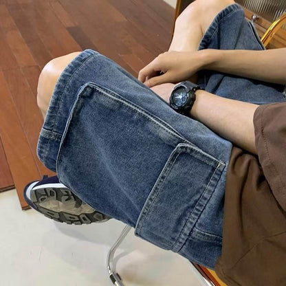 Baggy Denim Cargo Shorts For Men Jeans - Fashion Work Clothes
