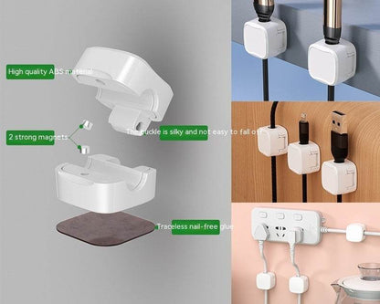 Under  Desk Cable Management System Wire Magnetic Cable Organizer