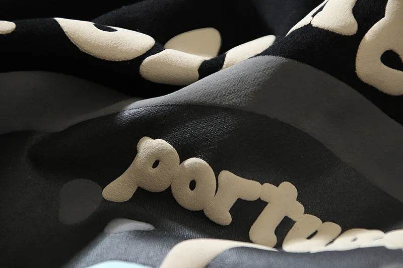 Sweat à capuche imprimé vintage pour hommes