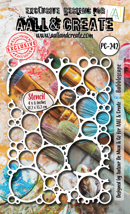 AALL and Create - 4"x6" Stencil - Bubblescape