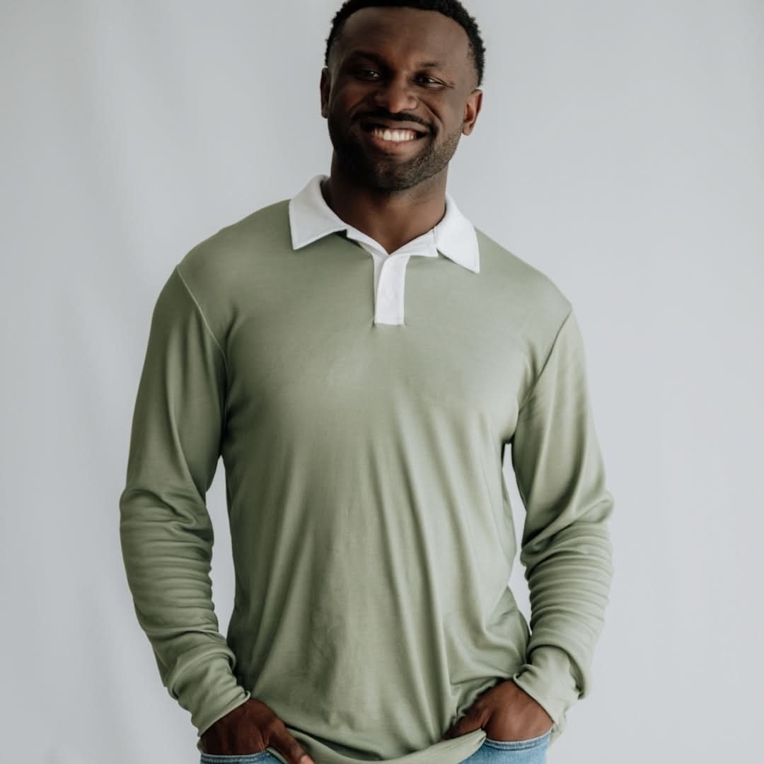 Unisex/Men's Bamboo Rugby Style Shirt | Navy