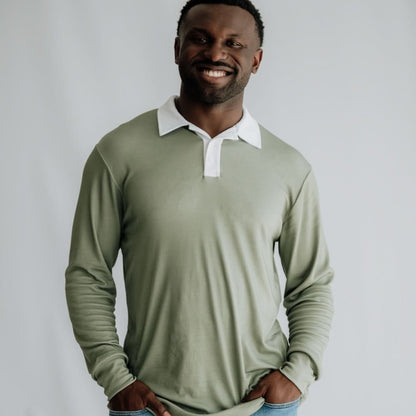 Unisex/Men's Bamboo Rugby Style Shirt | Navy