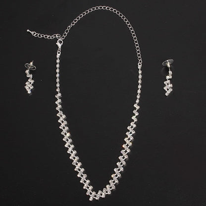 Bridal Jewelry two sets Rhinestone Wedding  Necklace