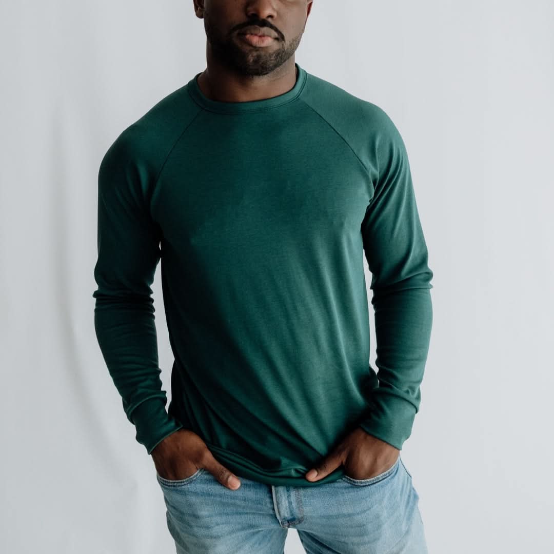 Adult Unisex Bamboo Raglan Pullover | Juniper