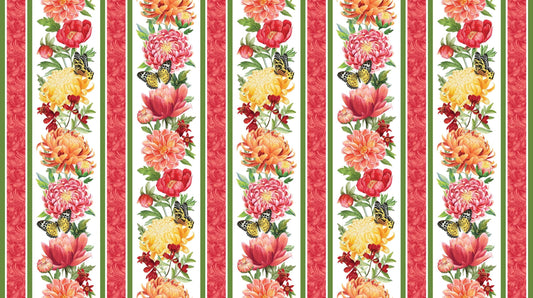 Northcott- Morning Blossom- Border Stripe