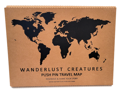 Cork & Wood 3D World Pin Map | 24 x 14