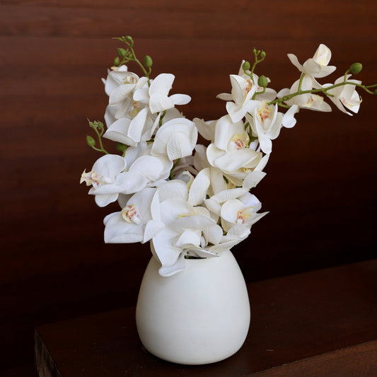 Bouquet d'orchidées artificielles blanches Zuna 106,7 cm x 30,5 cm (lot de 6)