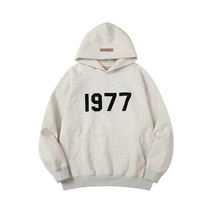 Men's Three-dimensional Alphabet Plus Velvet Hoodie Pullover sweatshirt