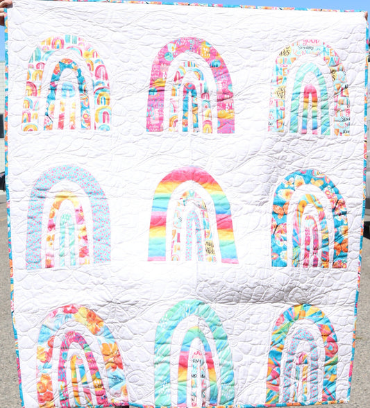Store Sample- Baby Quilt- Rainbows