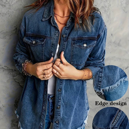 Veste en jean – Style décontracté délavé rétro pour femme