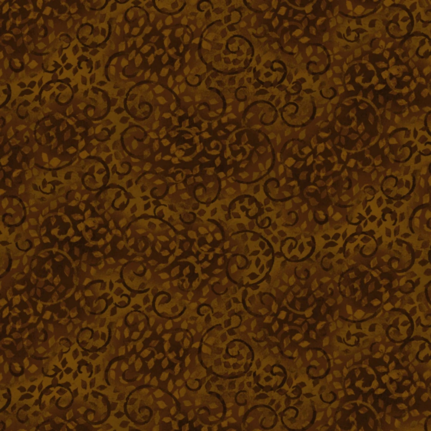 Wilmington Prints' Essential Basics - Dark Chocolate Scroll