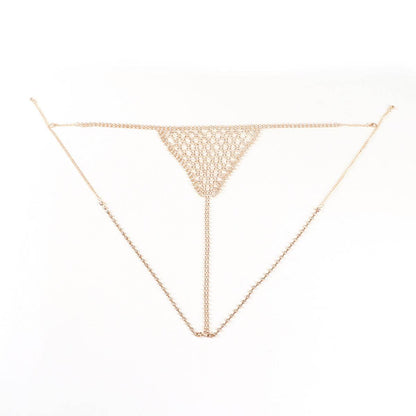 Lingerie Nightclub Body Chains – Diamond Rhinestone Bra and Panties Set