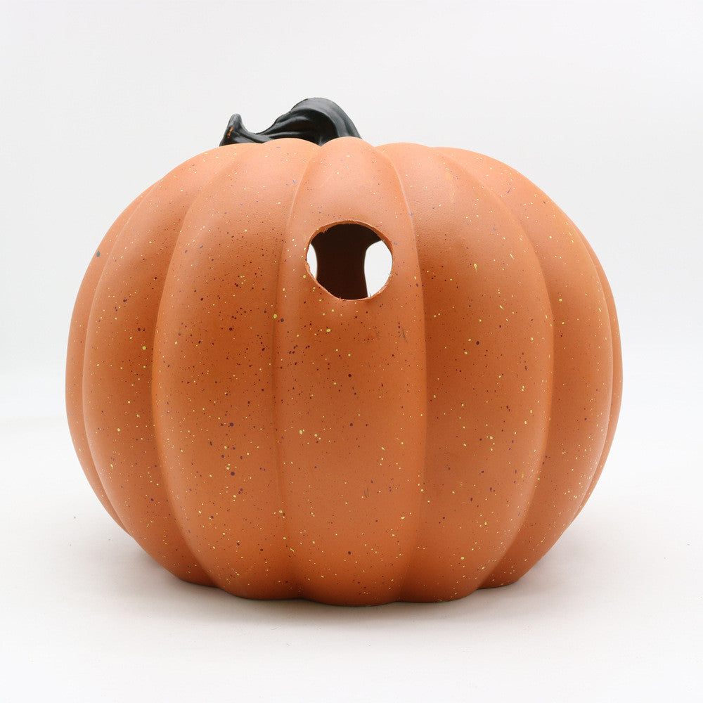 Halloween Pumpkin Lantern – Scary Hollow Skull Hooded LED Decoration for Parties & Yard
