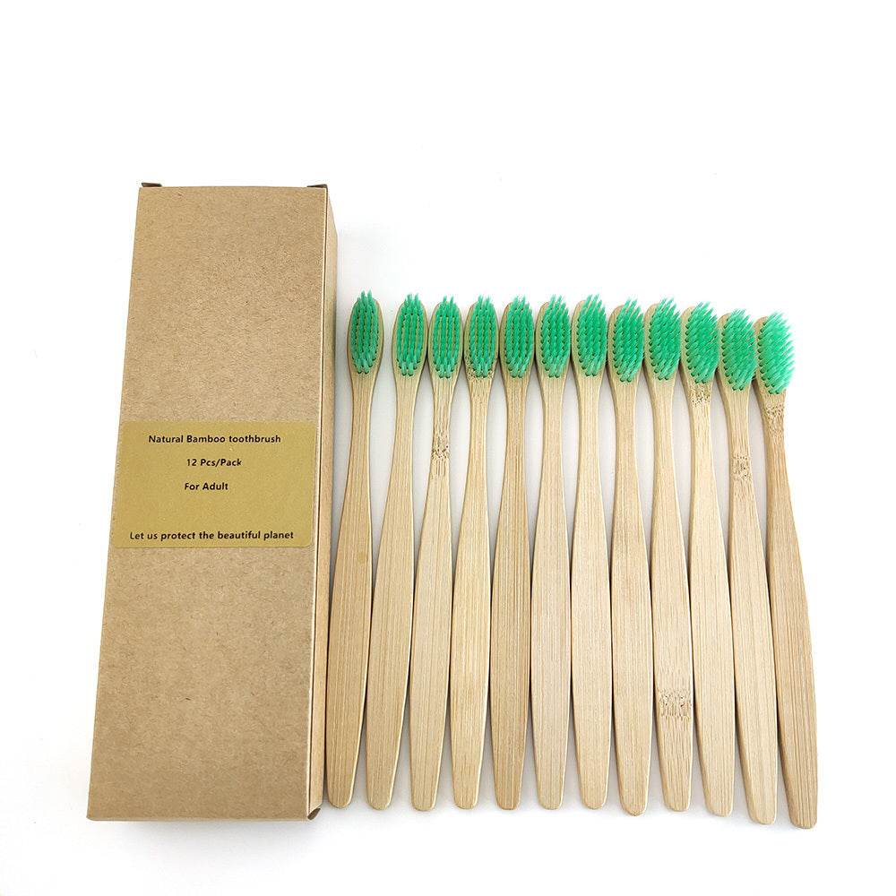 Eco friendly 12 Bamboo toothbrushes