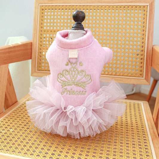 Robe Tutu pour Chien Aaliya – Tenue en Tulle Rose pour Chiens