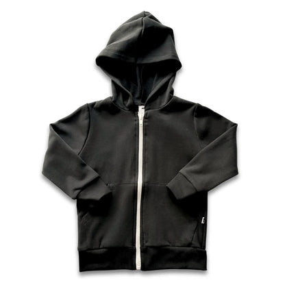 Kids' Bamboo Fleece Zip-Up Hoodie | Black
