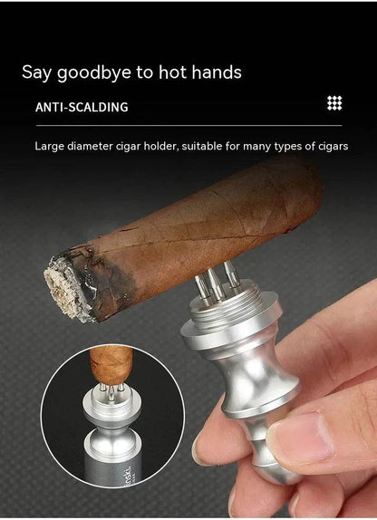 Multifunctional Cigar Pin Holder and Hole Punch