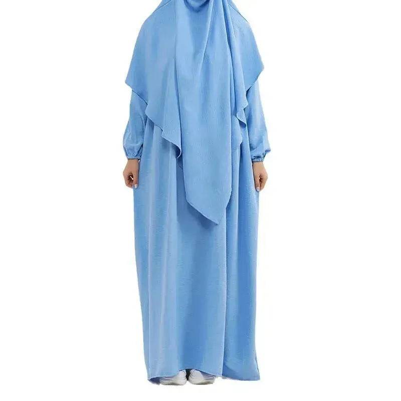 Hijab Abaya for Umrah Two piece Dress with Headscarf Arabwear for Women Jalabiya for Women