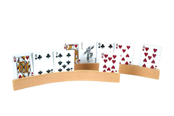 2PC WOODEN CURVE SHAPE CARD HOLDER