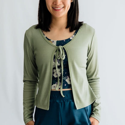 Ladies Celeste Bamboo Cardigan | Sage