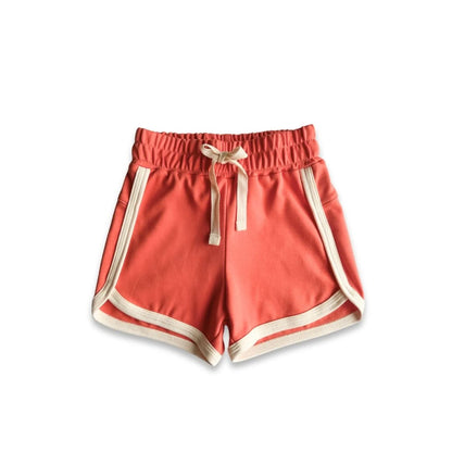 Kids' Bamboo Track Shorts | Tangerine Crush