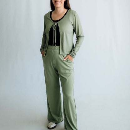 Ladies Celeste Bamboo Cardigan | Sage