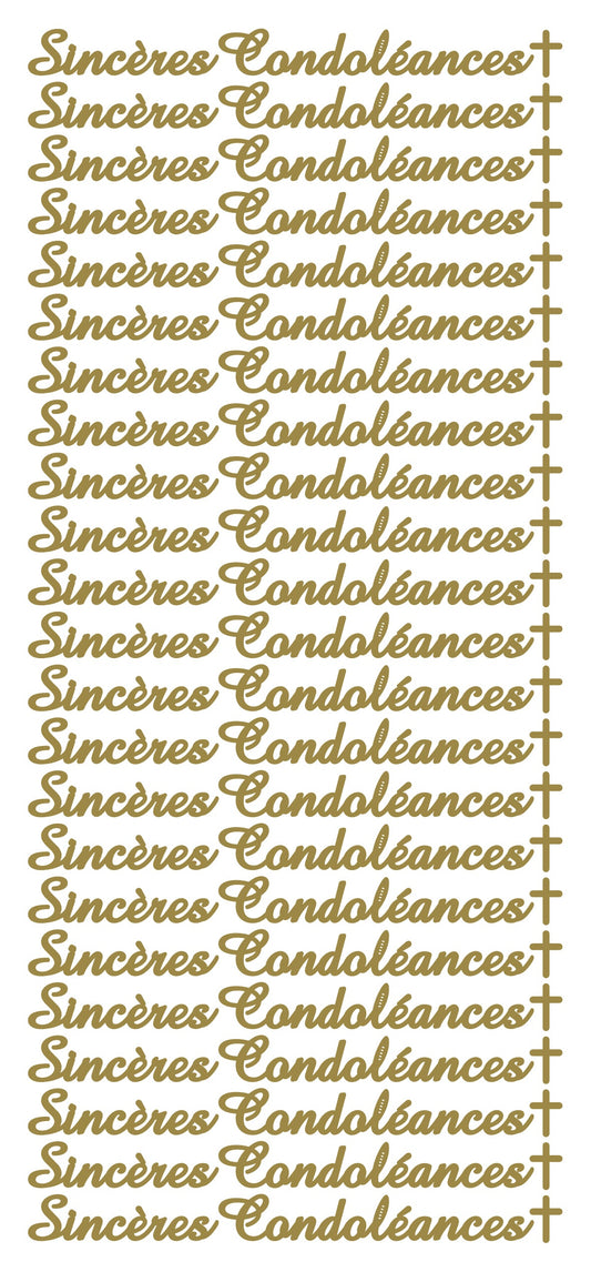 Peel Off Stickers - Sincères Condoléances