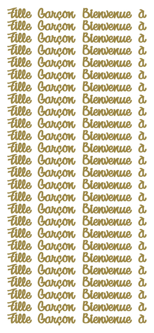 Peel Off Stickers - Fille Garçon Bienvenue