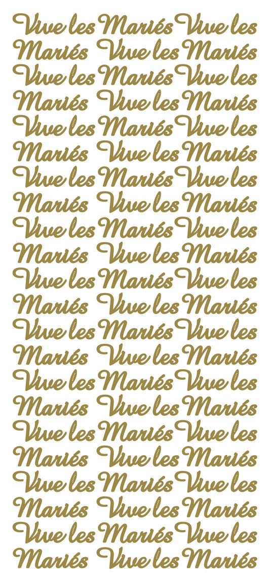 Peel Off Stickers - Vive les Mariés