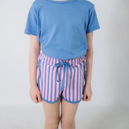 Kids' Bamboo Track Shorts | Parlour Stripe