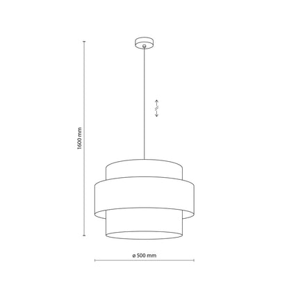 TRIO Jute Mid-Century Boho Large Pendant Ceiling Light Fixture for Kitchen Island, Dining Room & Living Room