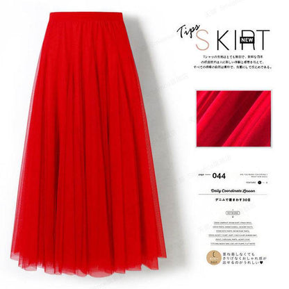 Pleated Mesh Midi Skirt – Women's Prairie Swing Skirt