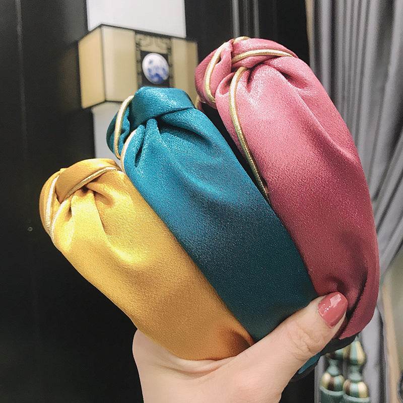 Bandeau turban à nœud supérieur pour femme